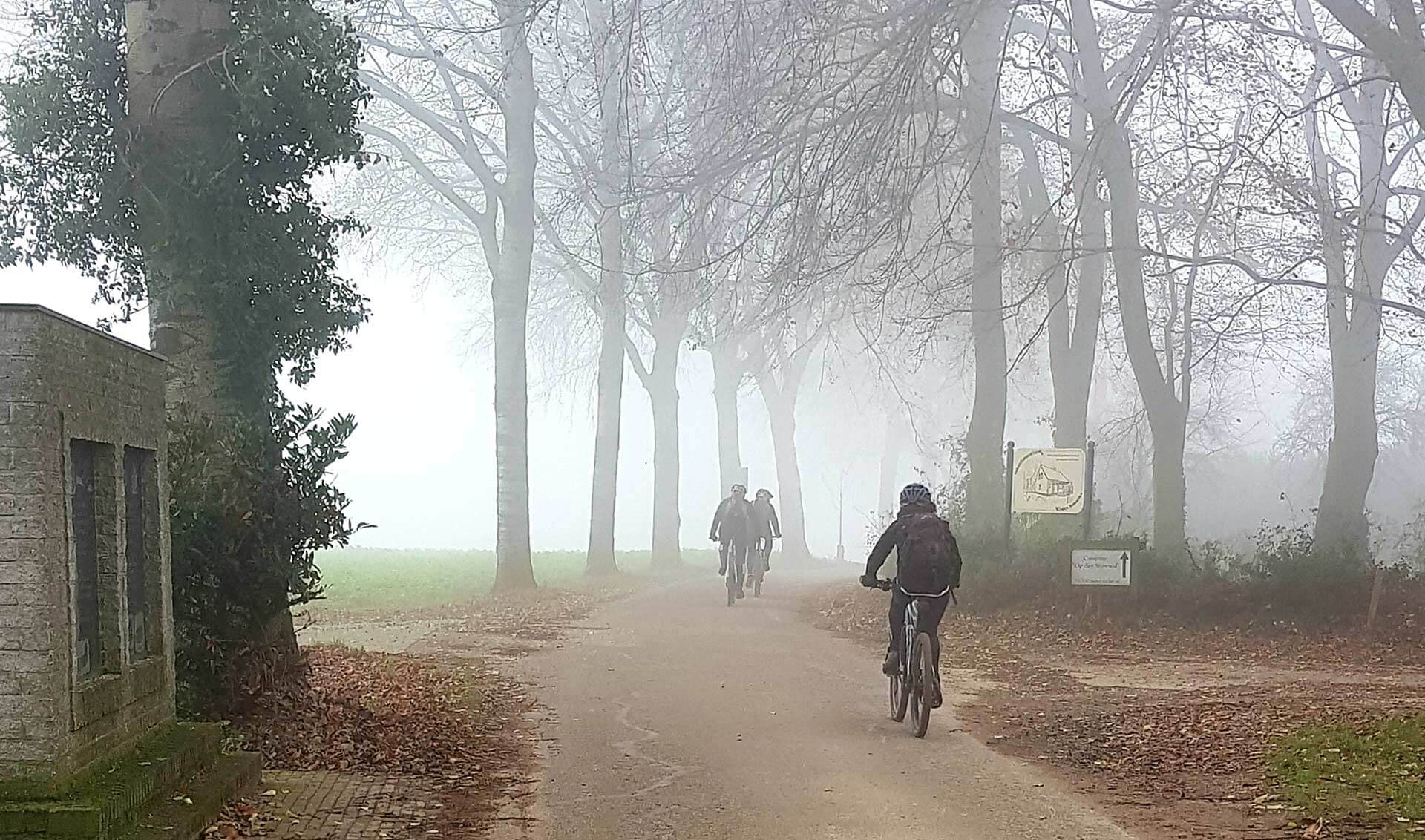 Mountainbikes in Klein Amerika, vlakbij Groesbeek