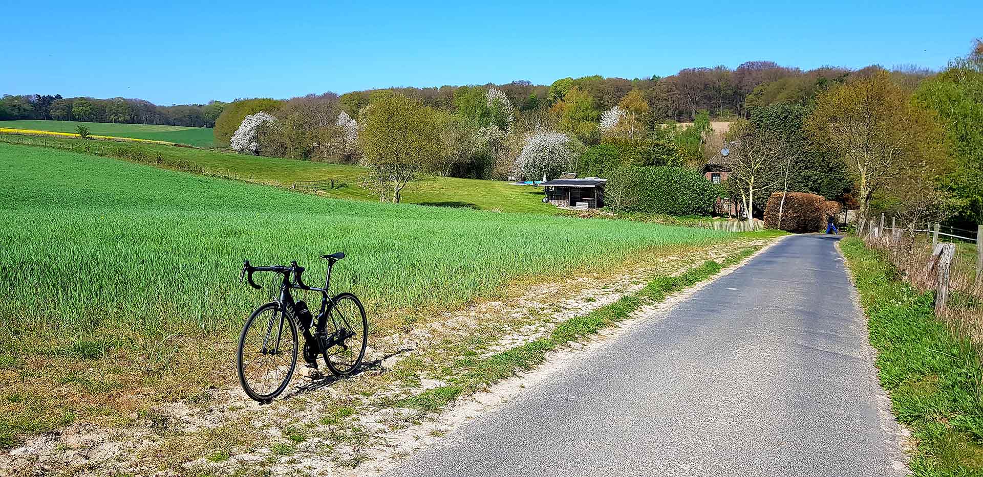 Halverwege, bovenaan de Vogelsang - uitzicht op het omliggende heuvelland