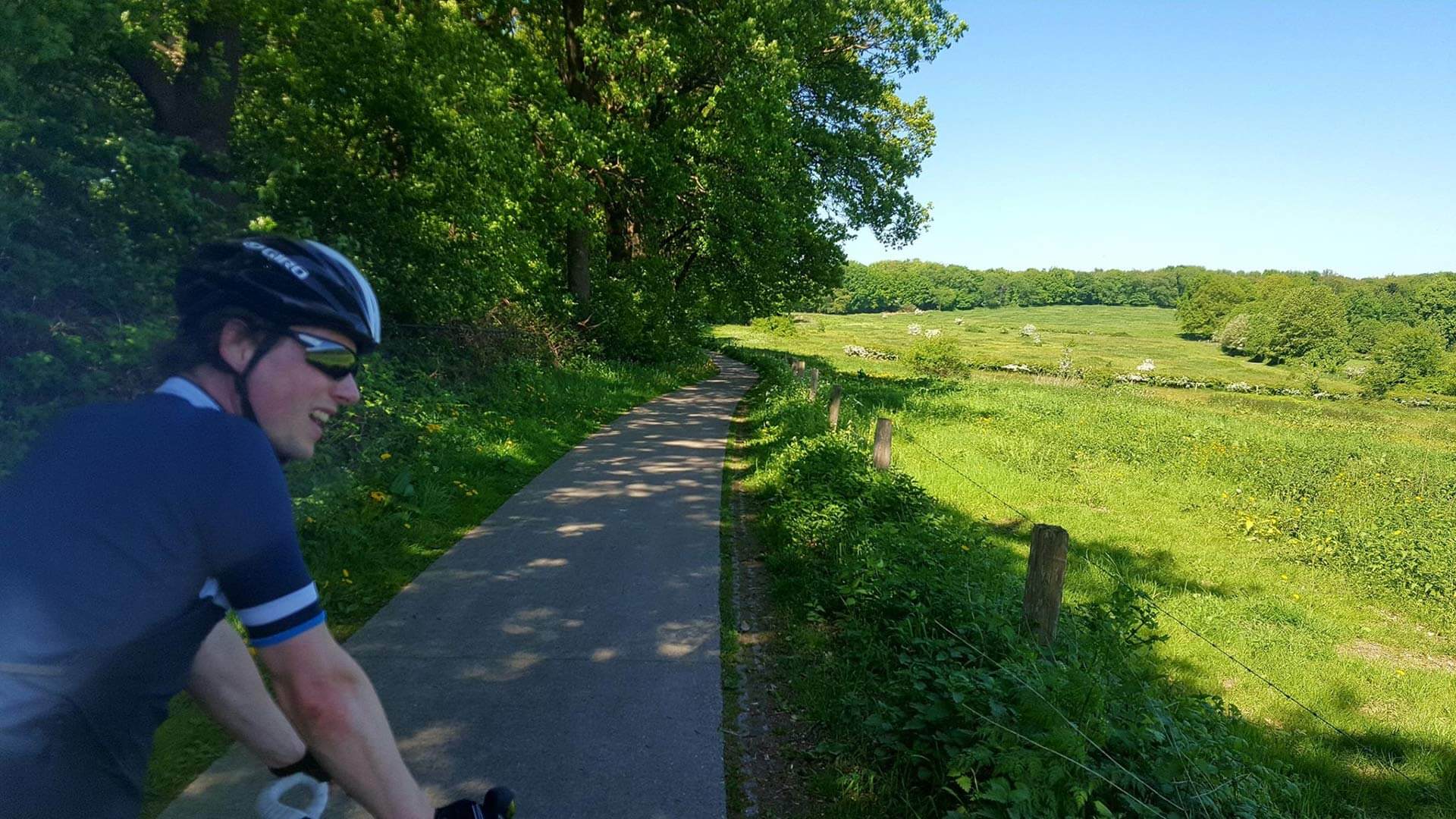 Uitpuffen na de eerste 500 meter klimmen